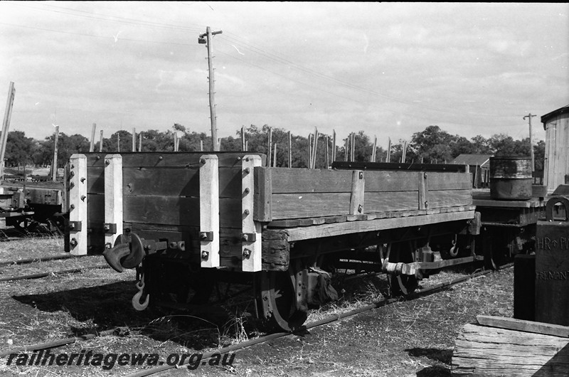P13930
7 of 32 images of the railway and jetty precincts of Busselton, BB line, H class type low side wagon, end and side view
