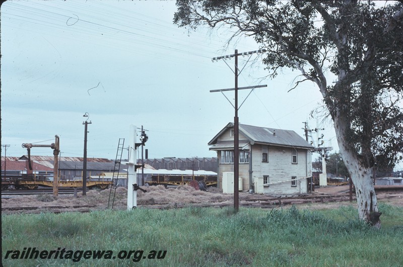 P14264
1 of 3, Signal box, 'B' box, end and side view, signals, water column, Midland, ER line.
