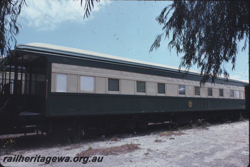 P14342
AQZ class carriage, first class carriage, end platform, end and side view, Midland, ER line.
