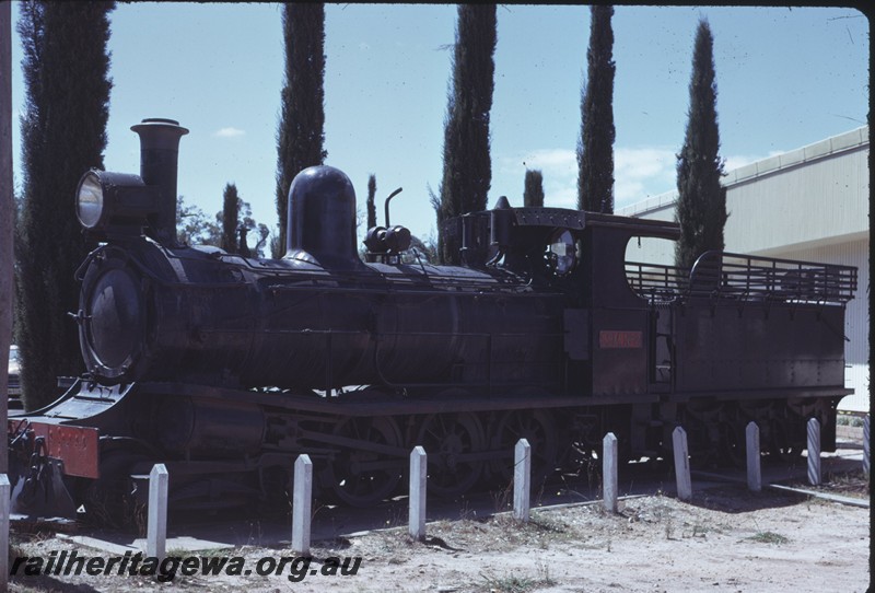 P14419
SSM loco N0.2, Manjimup, front and side view, on display (previously named 