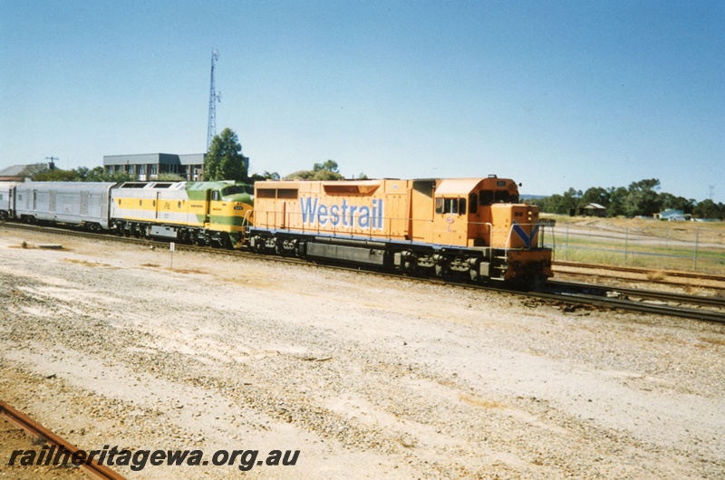 P15244
L class loco, with dead CLP class loco, on westbound 