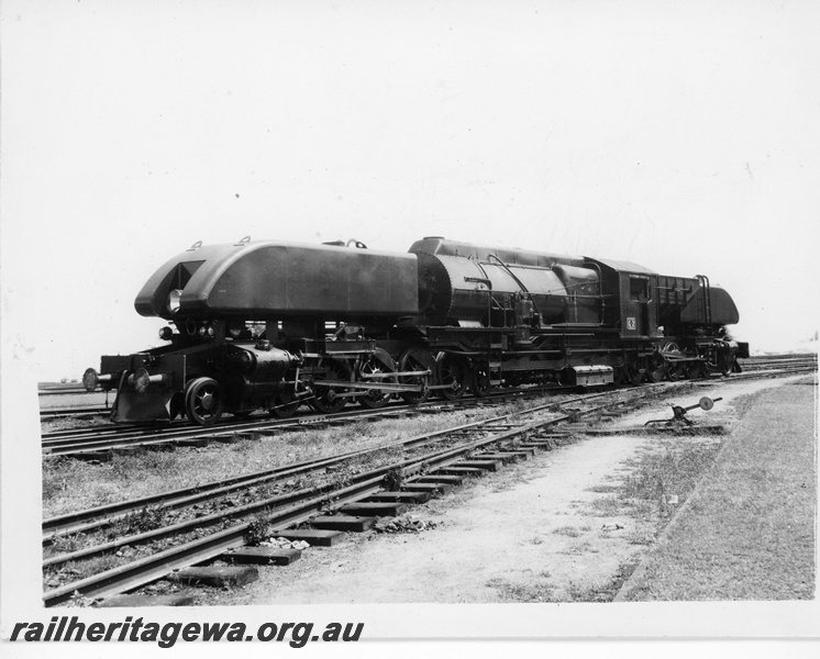 P16953
ASG class - side view of locomotive. Unknown location. 
