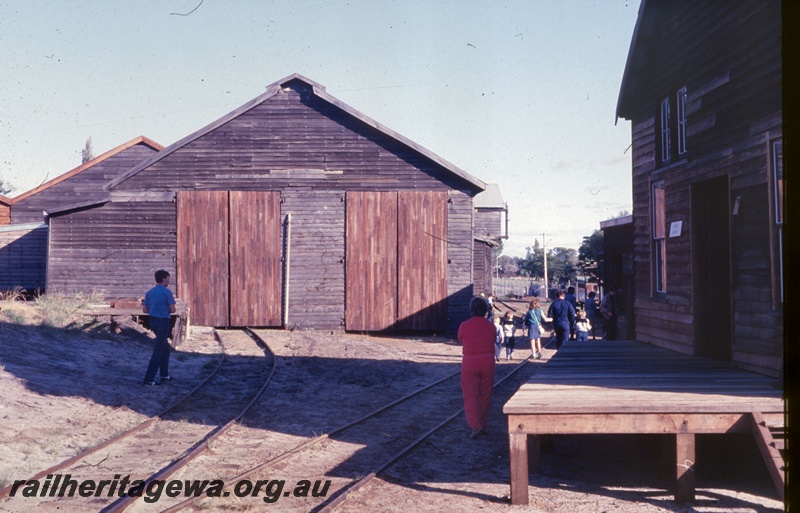 P19571
2 of 6 images of Millars workshops at Yarloop, north end of the main workshop in the centre, blacksmith's shop on the left, saw shop on the right
