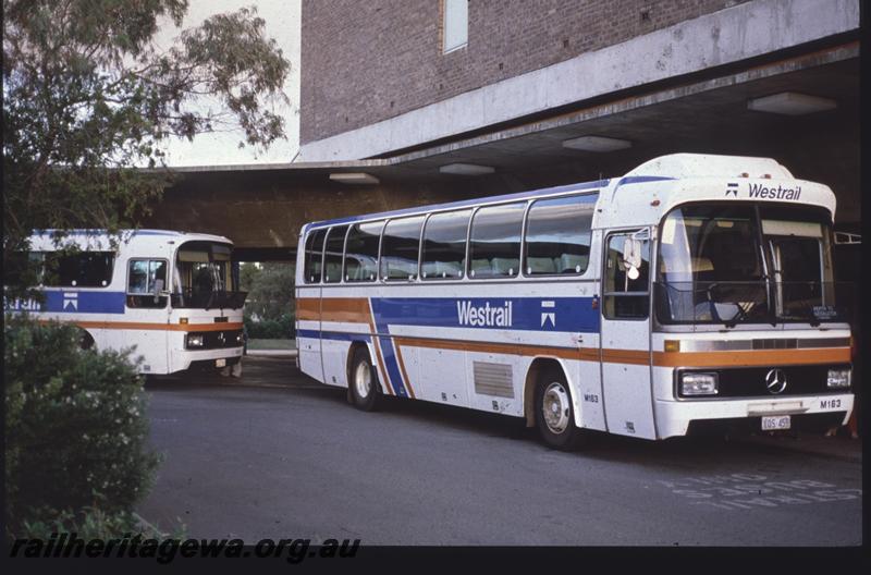 T01433
Road Bus M163, East Perth Terminal, in Westrail colours
