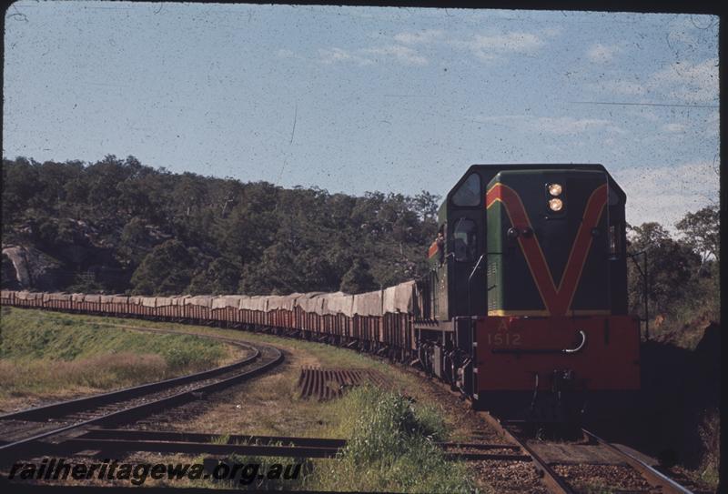 T01459
A class 1512, exited tunnel, Swan View, ER line, grain train, publicity photo
