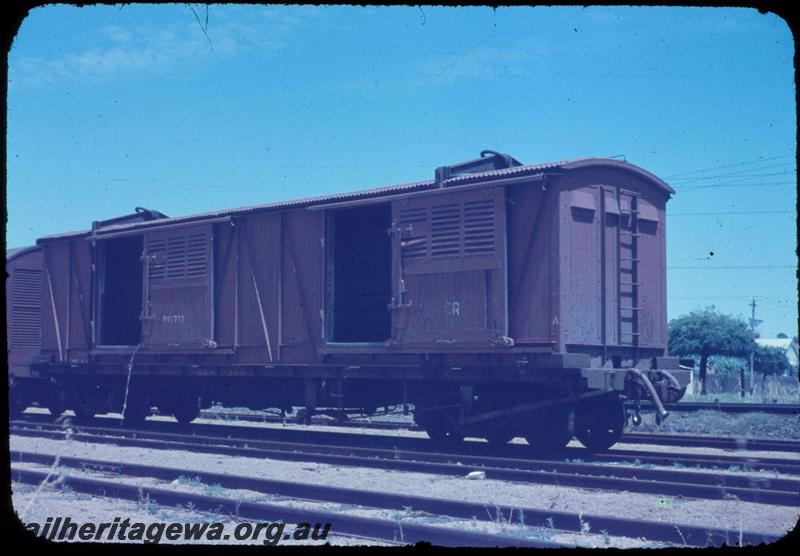 T03587
QCA class 23585 with the body of Commonwealth Railways (CR) NVB class 777 van body on deck, Maylands, 

