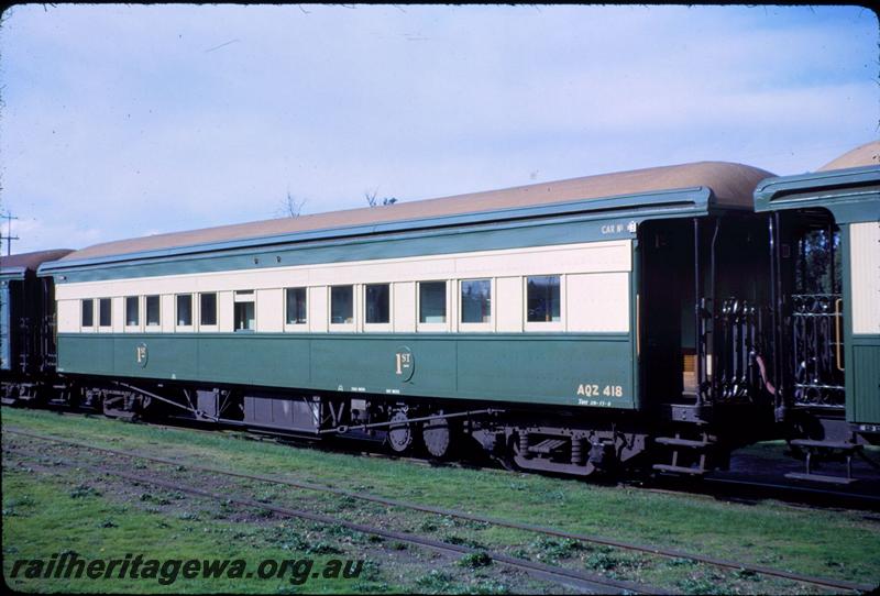 T03609
AQZ class 418 carriage, side and end view, Manjimup, on ARHS South West Reso train
