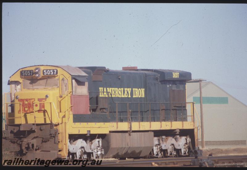 T04043
Hamersley Iron GE loco C36-7 class 5057, stored due to an export downturn, Seven Mile Workshops
