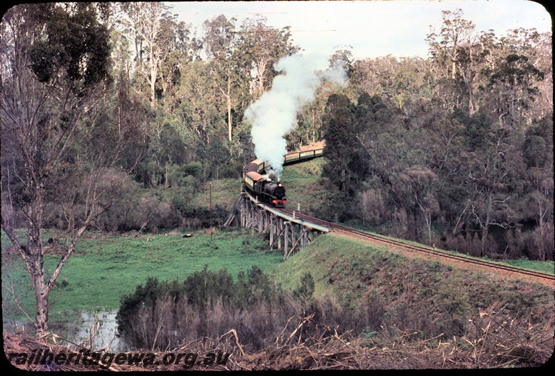 T04498
A RESO train in the lower South West of the State hauled by an unidentified W class steam locomotive.
