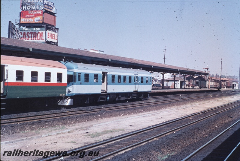 T04558
ADX class 670 diesel mechanical railcar at Perth Station. This railcar was the only one of its class painted in the two tone blue livery.
