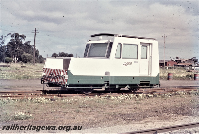 T04616
Standard Gauge Matisa Track Recorder Car within the confines of the Midland Workshops yards.
