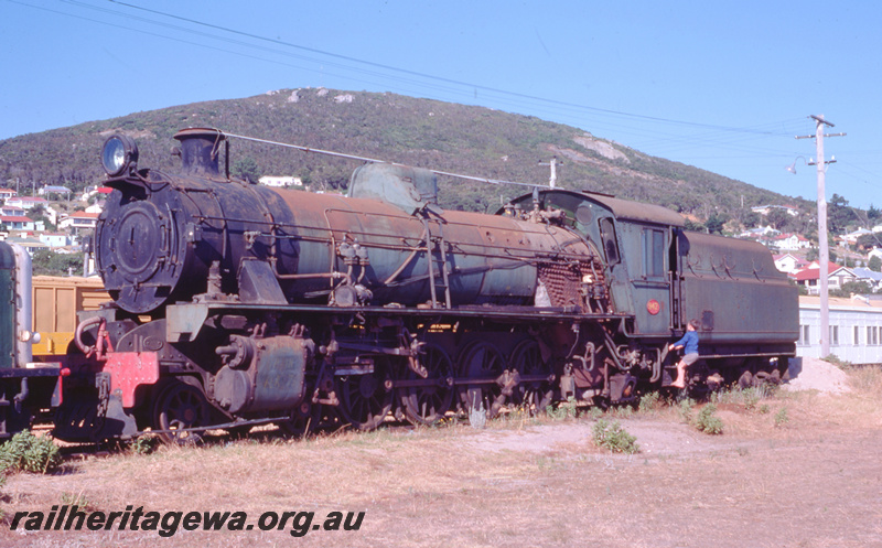 T05799
W class 947 on the ownership of the Great Southern Steam Association, Albany, GSR line, neglected , front and side view
