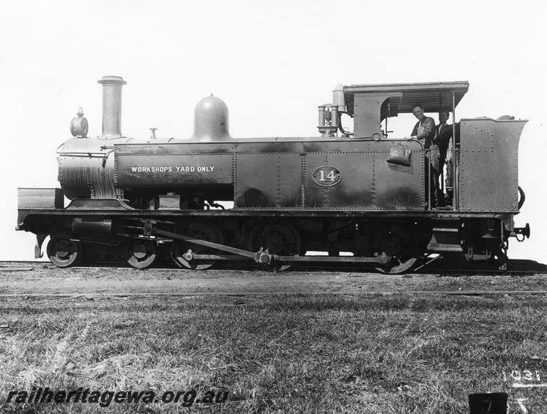 P00006
B class 14 in later condition with extended smokebox and side tanks, Midland, side view, 
