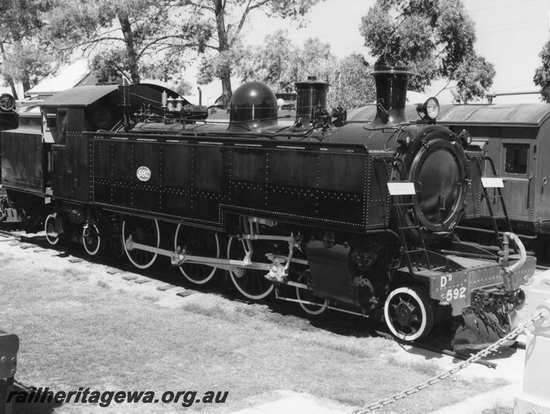 P00021
DD class 596, Rail Transport Museum, side and front view, on display.
