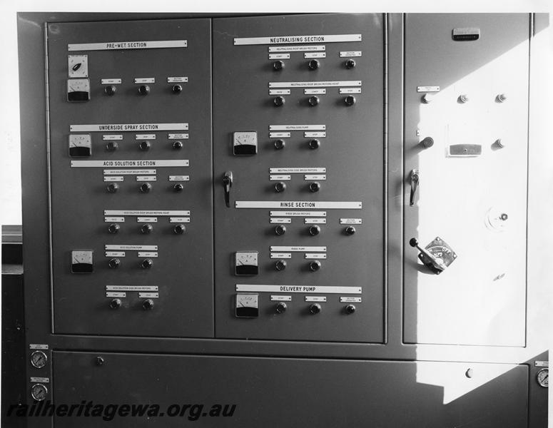 P00343
Control panel for the Car Washing plant, Forrestfield Yard.
