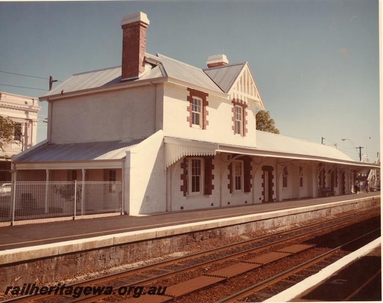 P00384
Station building, Claremont, trackside view of the main building from the opposite platform looking west
