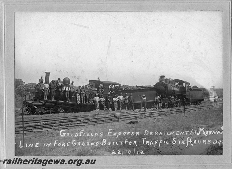 P00509
R class 179, E class 338 steam locos, on derailed 