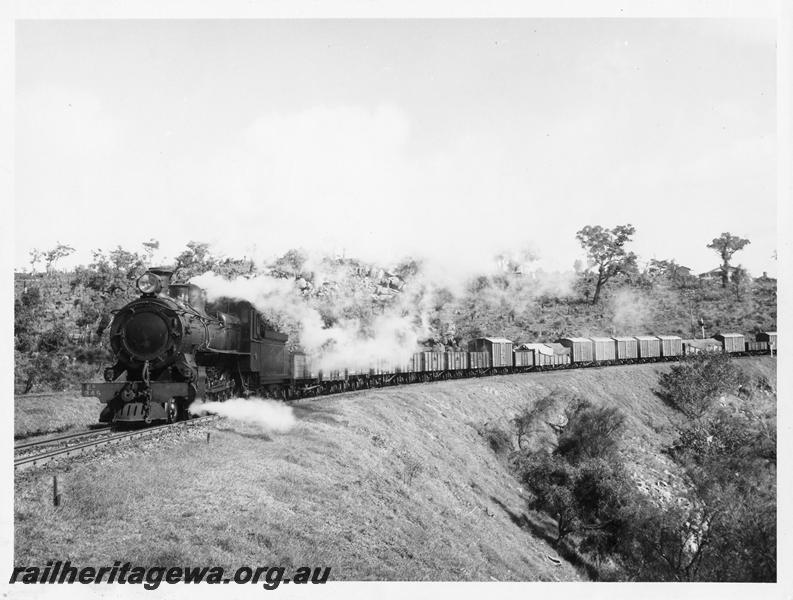 P00560
ES class 345, down goods on the Swan View Deviation, ER line, goods train. Same as P0966
