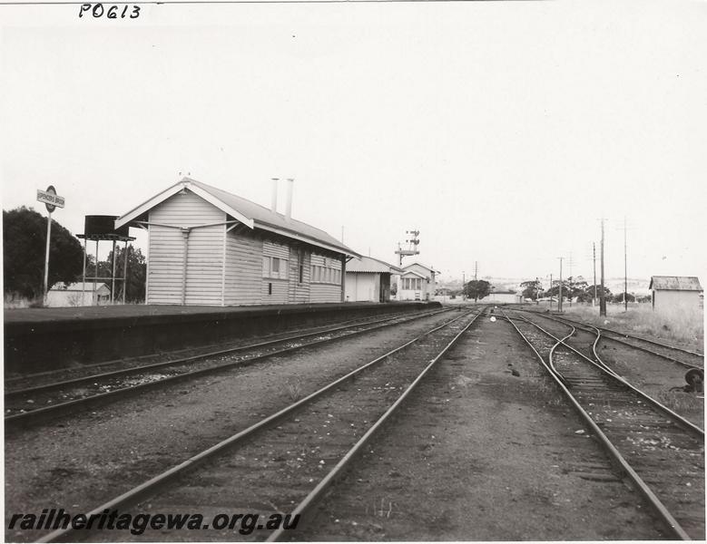 P00613
Station buildings, Spencers Brook, ER line, looking east
