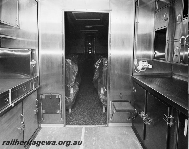 P00669
Prospector railcar, view of galley
