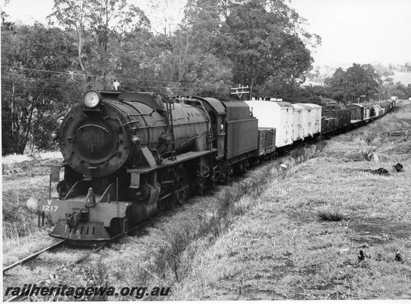 P00717
V class 1217, between Collie and Brunswick, BN line, goods train
