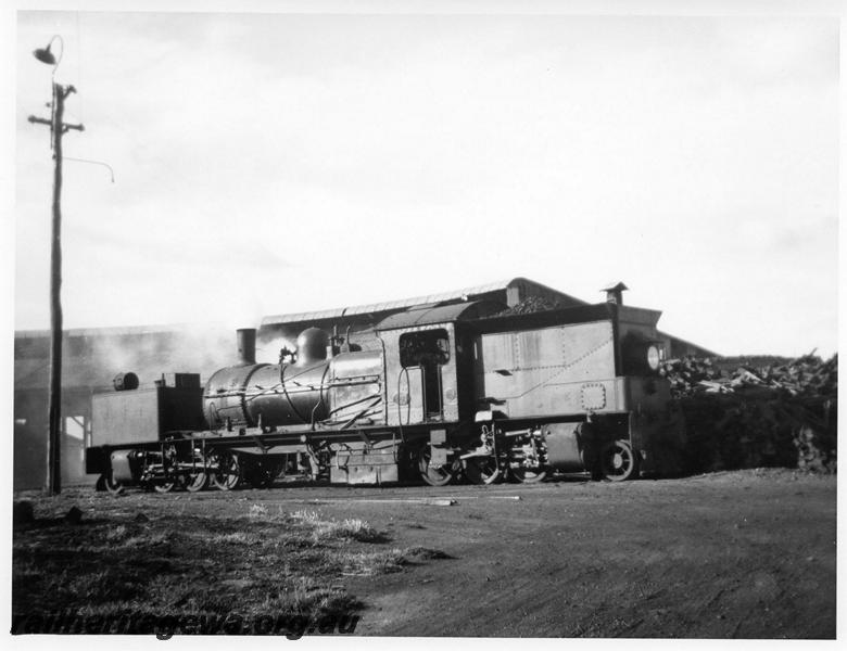 P00721
MSA class 491 Garratt loco, Bunbury loco depot, side and end view
