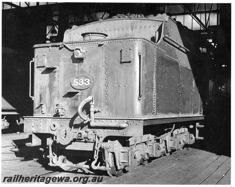 P00752
PR class 533, Narrogin, GSR line, view of the rear of the tender
