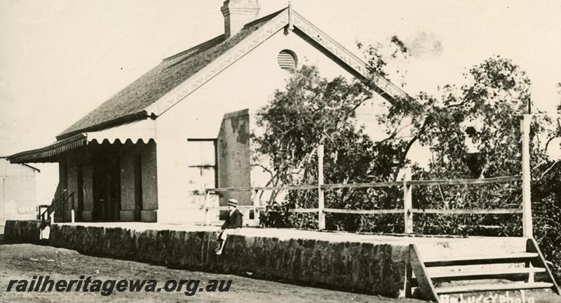 P00773
Station building, Geraldton, NR line, original station building, trackside view
