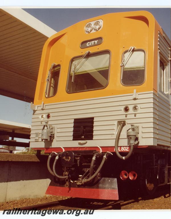 P00855
ADL class 802 heading a railcar set, Midland station, as new condition,  front and side view
