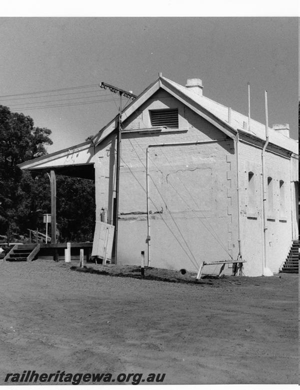 P00874
Station building, Gingin, MR line, side and rear view
