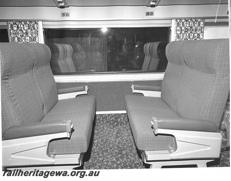 P00904
Prospector railcar, internal view, view shows seats
