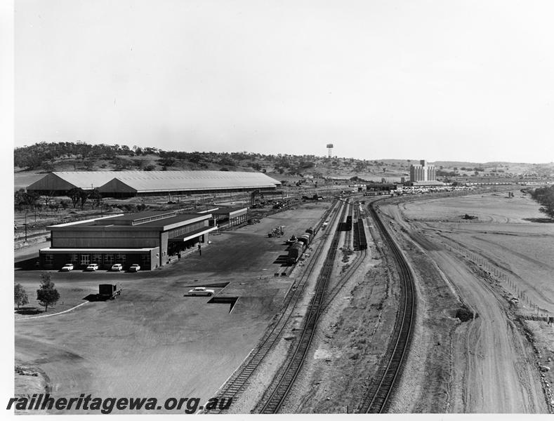 P00954
Marshalling yard, Avon Yard, elevated view looking west.
