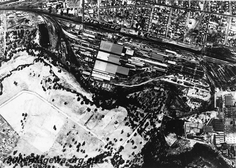 P00988
Midland Workshops, aerial view looking north
