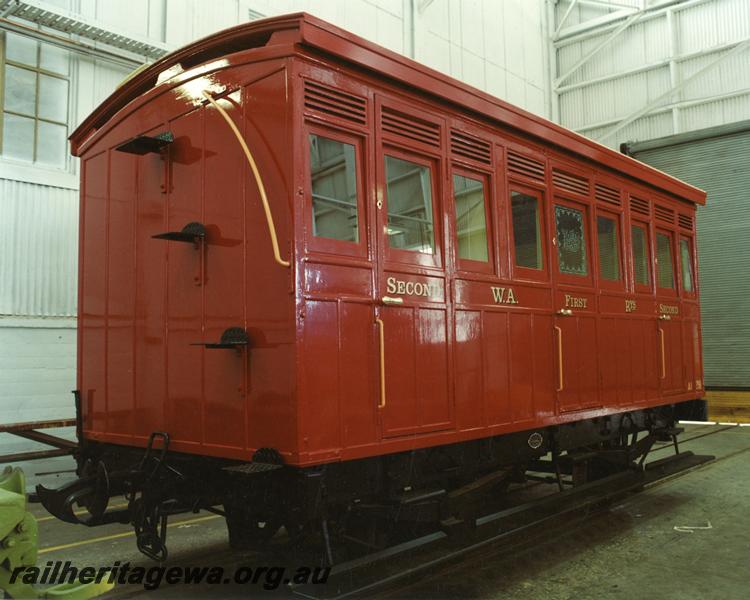 P00997
AI Class 258 4-wheel carriage, Midland Workshops, recently restored, now on display at the Westrail Centre
