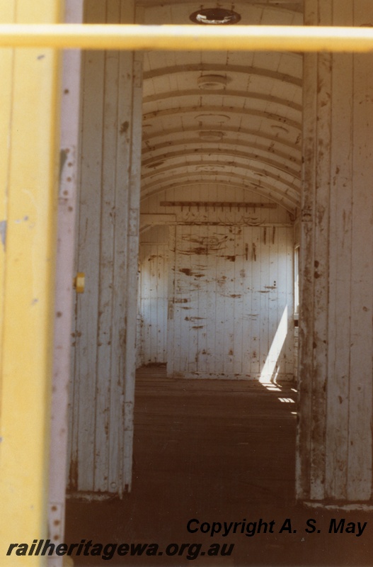 P01269
VW class bogie workman's van, ex ZA class brakevan, interior, Collie Museum.
