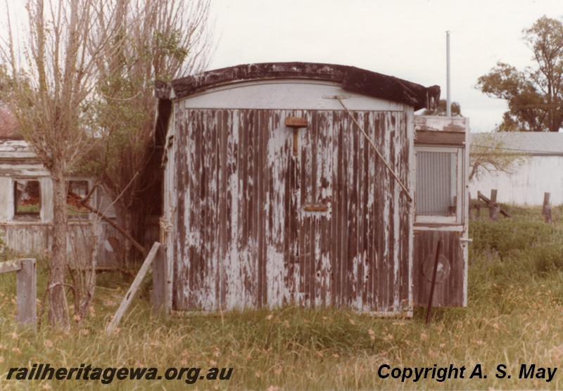 P01292
3 of 7 views of ex MRWA J class carriages abandoned on a property in South Guildford, now Rosehill, since demolished, end view of one of the vehicles
