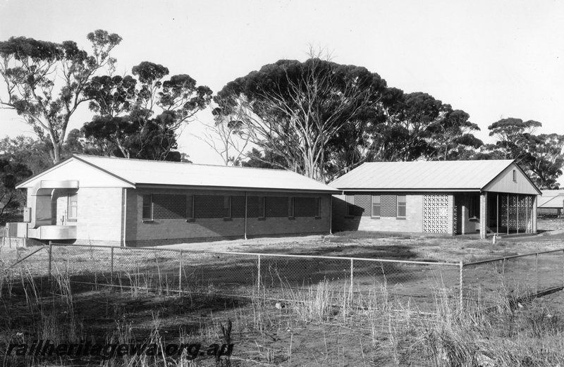 P01504
Barracks, Moora, MR line, view of two brick buildings
