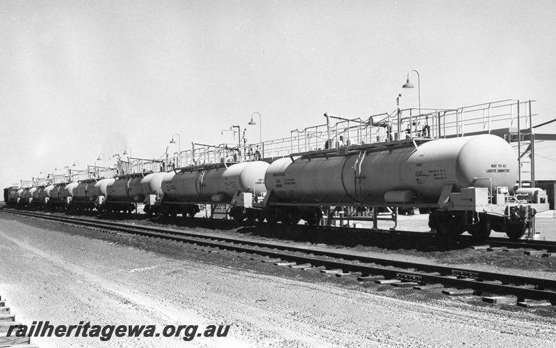 P01548
JK class 9907 heading a rake of JK caustic soda tankers, Pinjarra 
