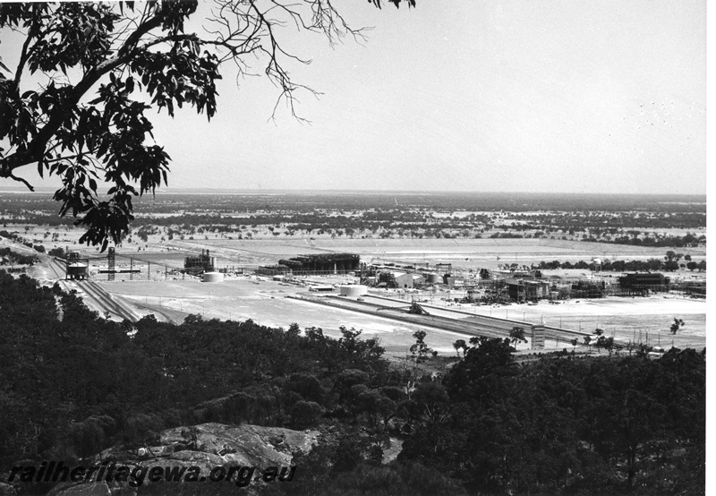 P01595
Alumina plant, Pinjarra, elevated overall view of the area.
