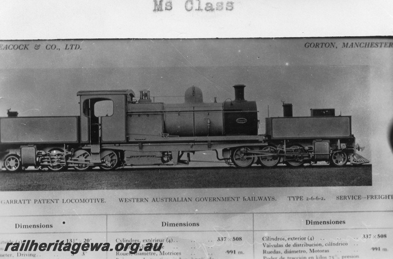 P01684
MS class Garratt, side view.
