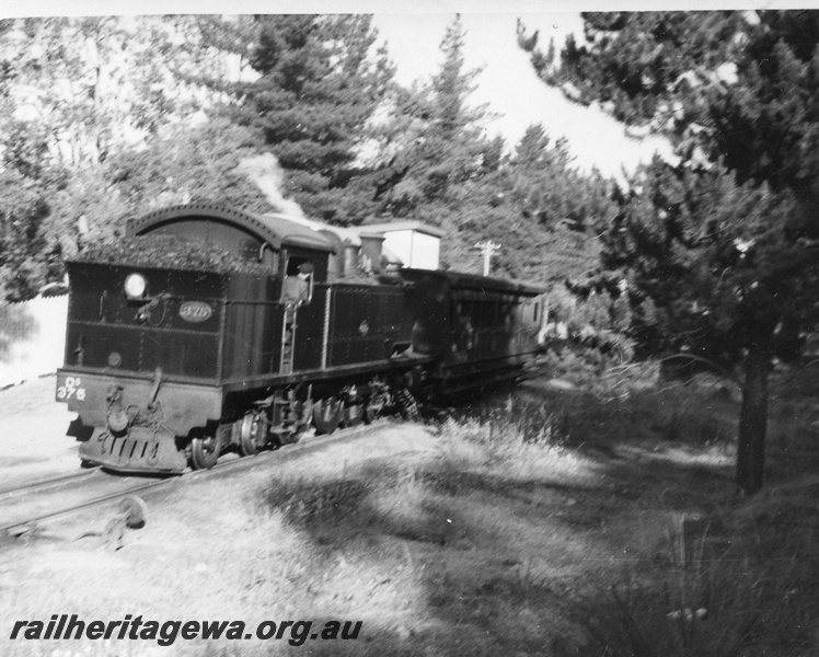 P01723
DS class 375, Sawyers Valley, M line, suburban passenger working, view rear and side.
