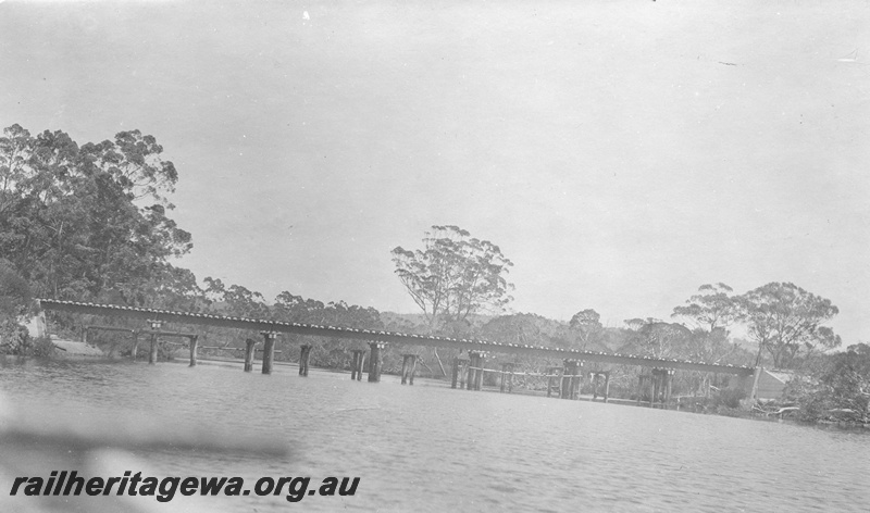 P01762
Steel girder bridge on trestle piles, Denmark, D line, new bridge over the Denmark River
