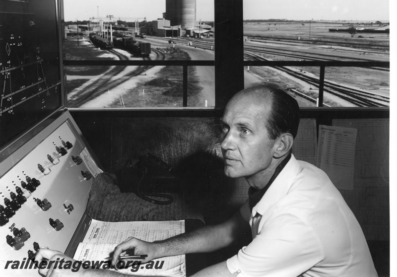 P01768
Train Controller, West Merredin Yard, view showing control panel
