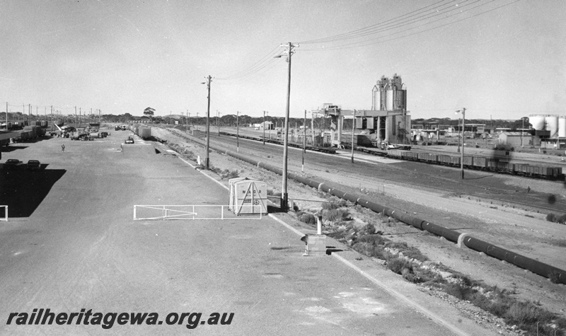 P01769
Marshalling yard, Kalgoorlie, elevated view across the yard.
