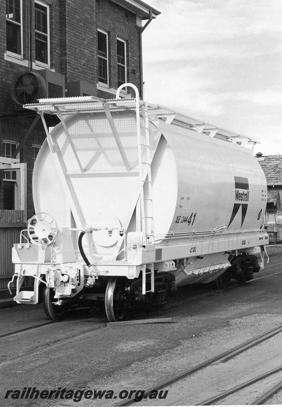 P01908
XE class 24441, mineral sands hopper, Midland Workshops, end and side, view, newly construction. 
