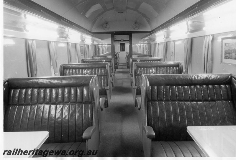 P01929
AYC class carriage, internal view showing the seating
