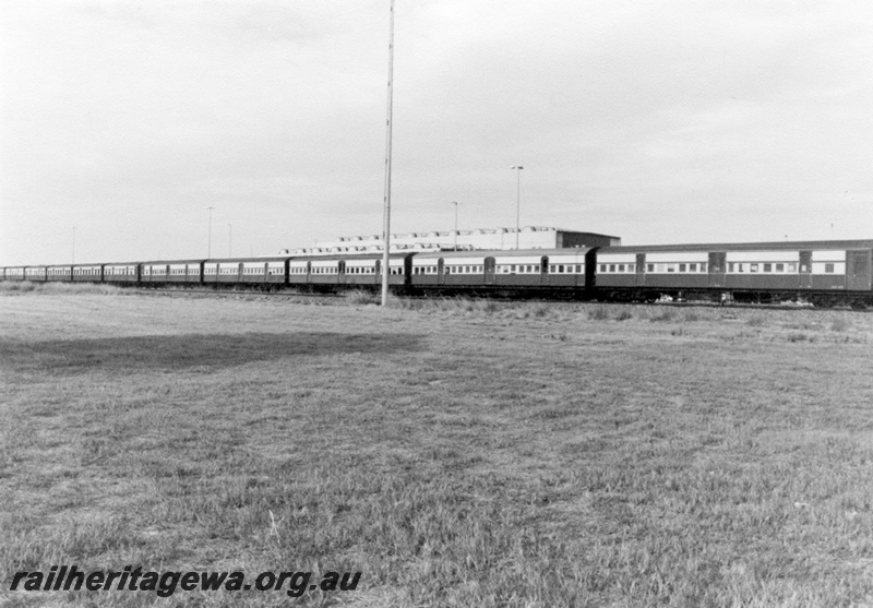 P01947
AYB and AY carriages stowed at Forrestfield, side view.
