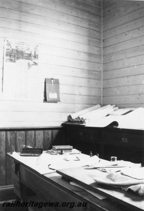 P02153
43 of 44 views of the construction of the railway at Esperance, CE line taken by Cedric Stewart, the resident WAGR engineer, station building (