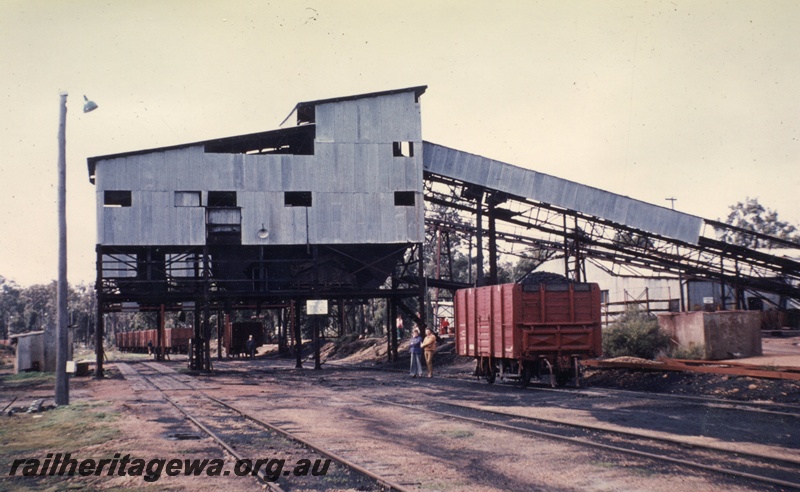 P02206
GH class, coal loading plant, Western No.2 coal mine, Collie, view along the track, same as P13442
