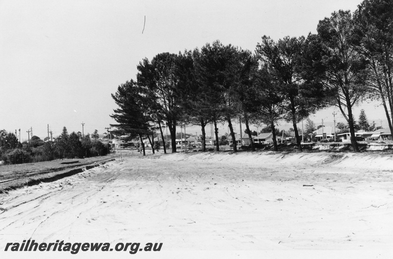 P02260
Museum site, Rail Transport Museum, site cleared before tracks laid, view along the site looking east
